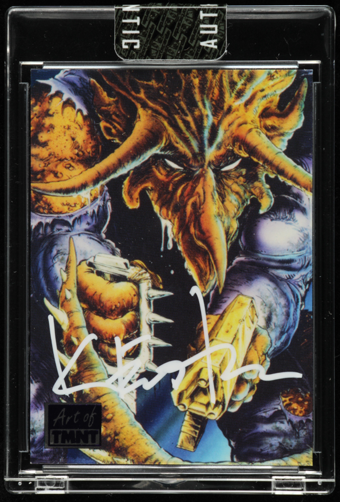 Kevin Eastman Signed 2019 Topps Art of TMNT Purple #18 (Sportscards.com Encapsulated) at PristineAuction.com Kevin Eastman Signed 2019 Topps Art of TMNT Purple #18 (Sportscards.com Encapsulated) at PristineAuction.com