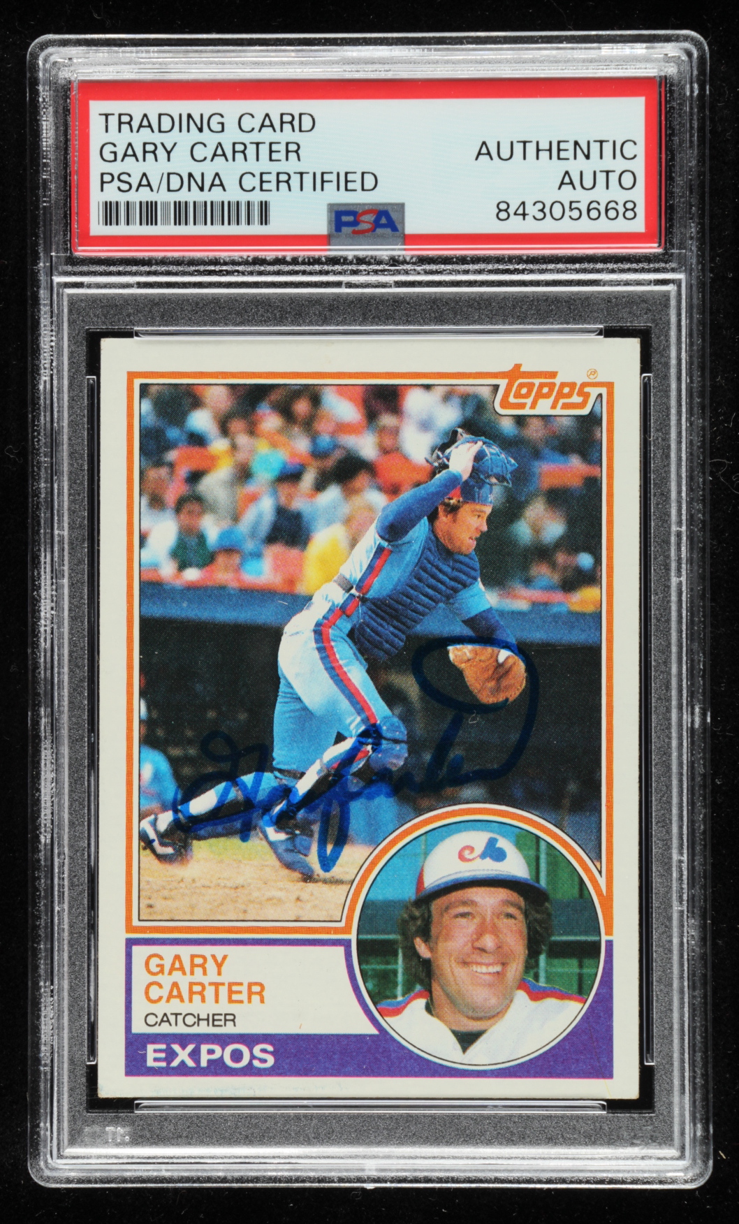 Gary Carter Signed 1983 Topps #370 (PSA Encapsulated) at PristineAuction.com Gary Carter Signed 1983 Topps #370 (PSA Encapsulated) at PristineAuction.com