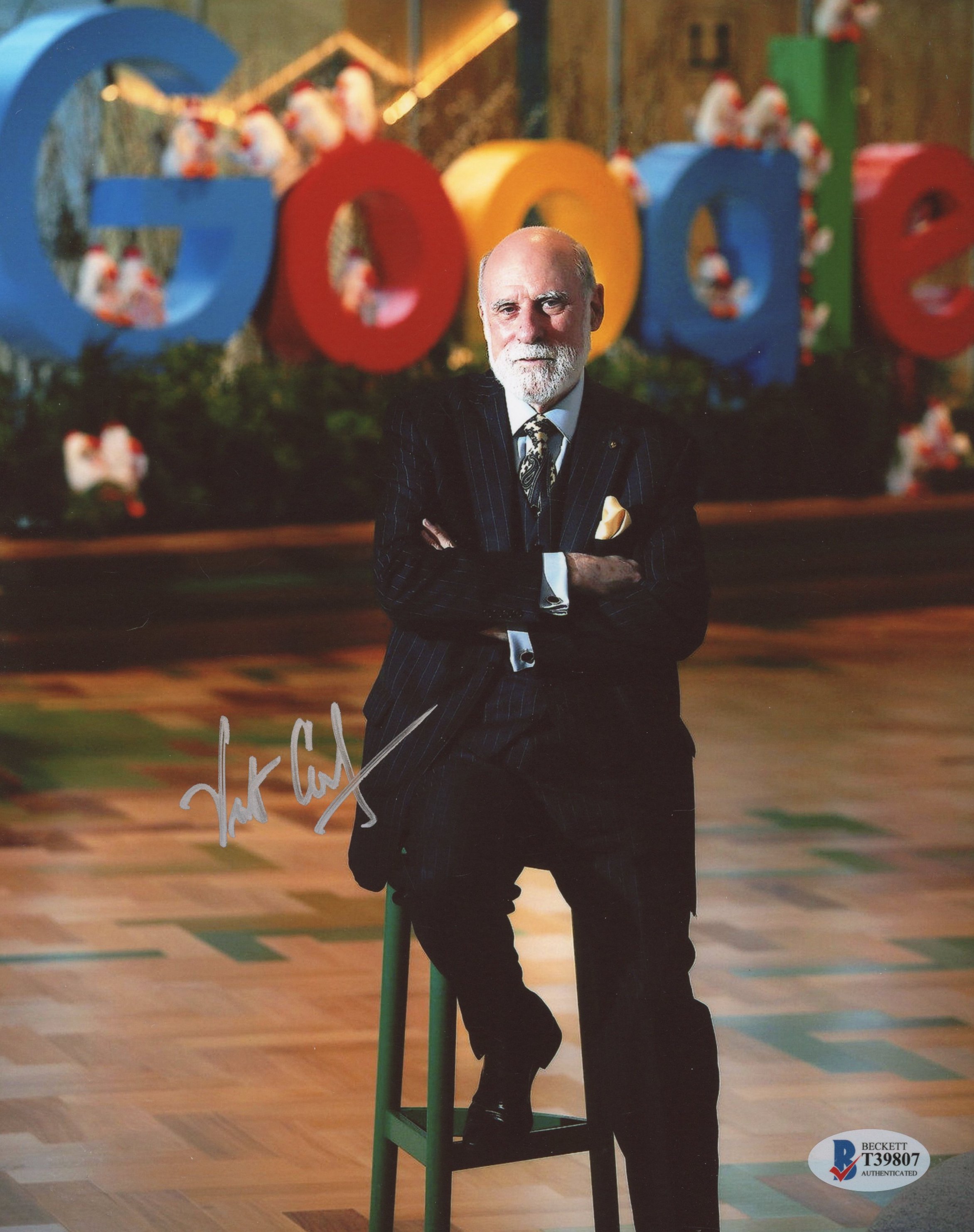 Vint Cerf Signed 8x10 Photo (Beckett COA) at PristineAuction.com Vint Cerf Signed 8x10 Photo (Beckett COA) at PristineAuction.com