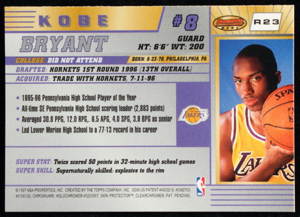 Kobe 1996-97 Bowman's Best R23 Kobe Bryant RC コービー
