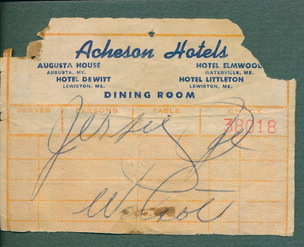 Sonny Liston & Jersey Joe Walcott Signed 3.5x2.75 Cut (JSA LOA