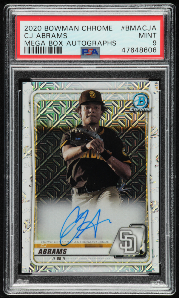 CJ Abrams 2020 Bowman Chrome Mega Box Prospect Autograph Refractors 