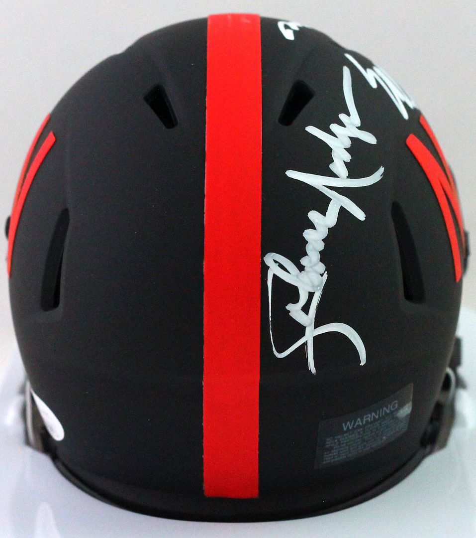 Johnny Rodgers, Mike Rozier, & Eric Crouch Signed Nebraska Cornhuskers Eclipse Alternate Speed Mini Helmet (JSA) at PristineAuction.com Johnny Rodgers, Mike Rozier, & Eric Crouch Signed Nebraska Cornhuskers Eclipse Alternate Speed Mini Helmet (JSA) at PristineAuction.com