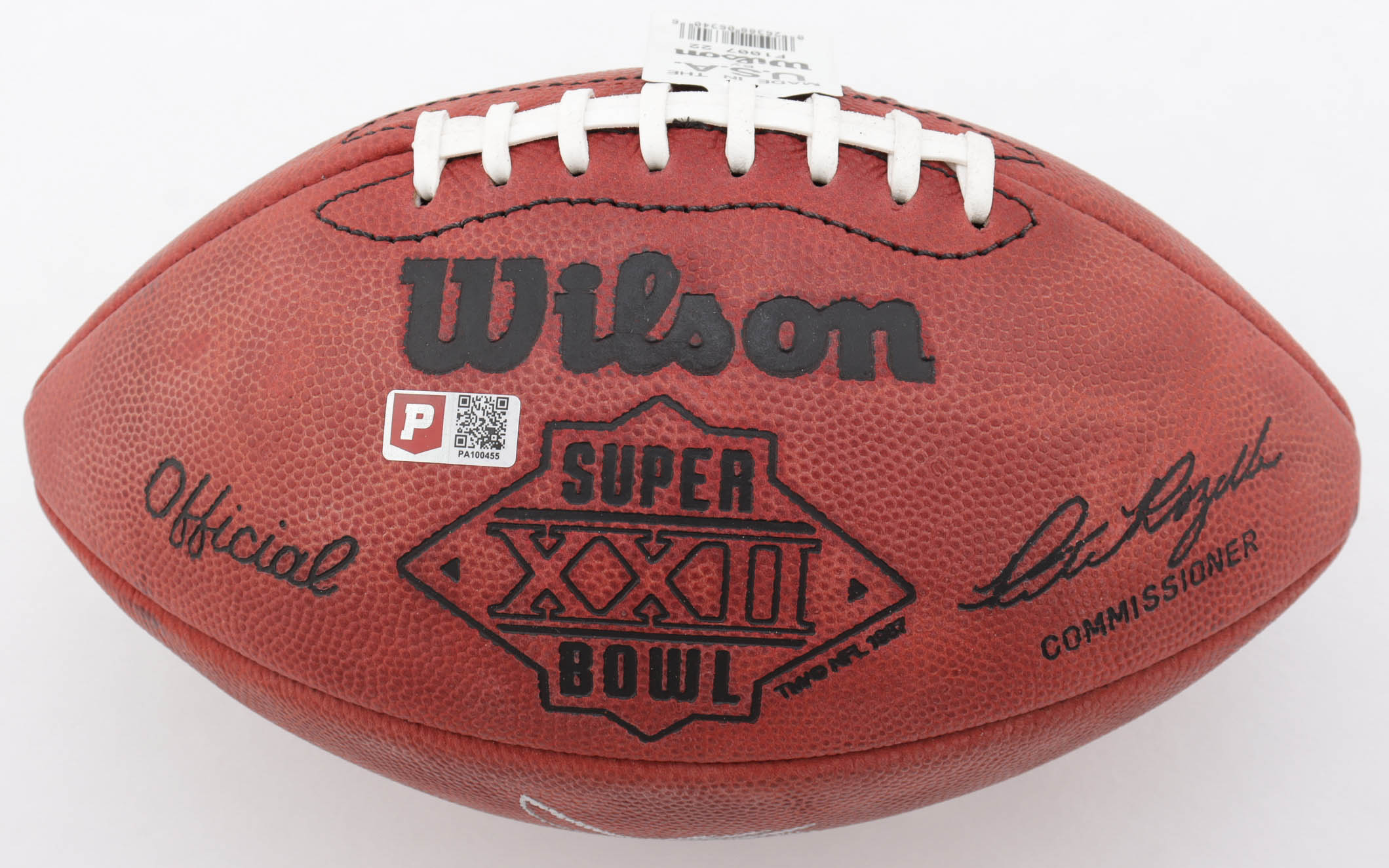 Coach Joe Gibbs Signed Super Bowl XXII Official NFL Game Ball Inscribed "HOF 96" (PA COA) at PristineAuction.com Coach Joe Gibbs Signed Super Bowl XXII Official NFL Game Ball Inscribed "HOF 96" (PA COA) at PristineAuction.com