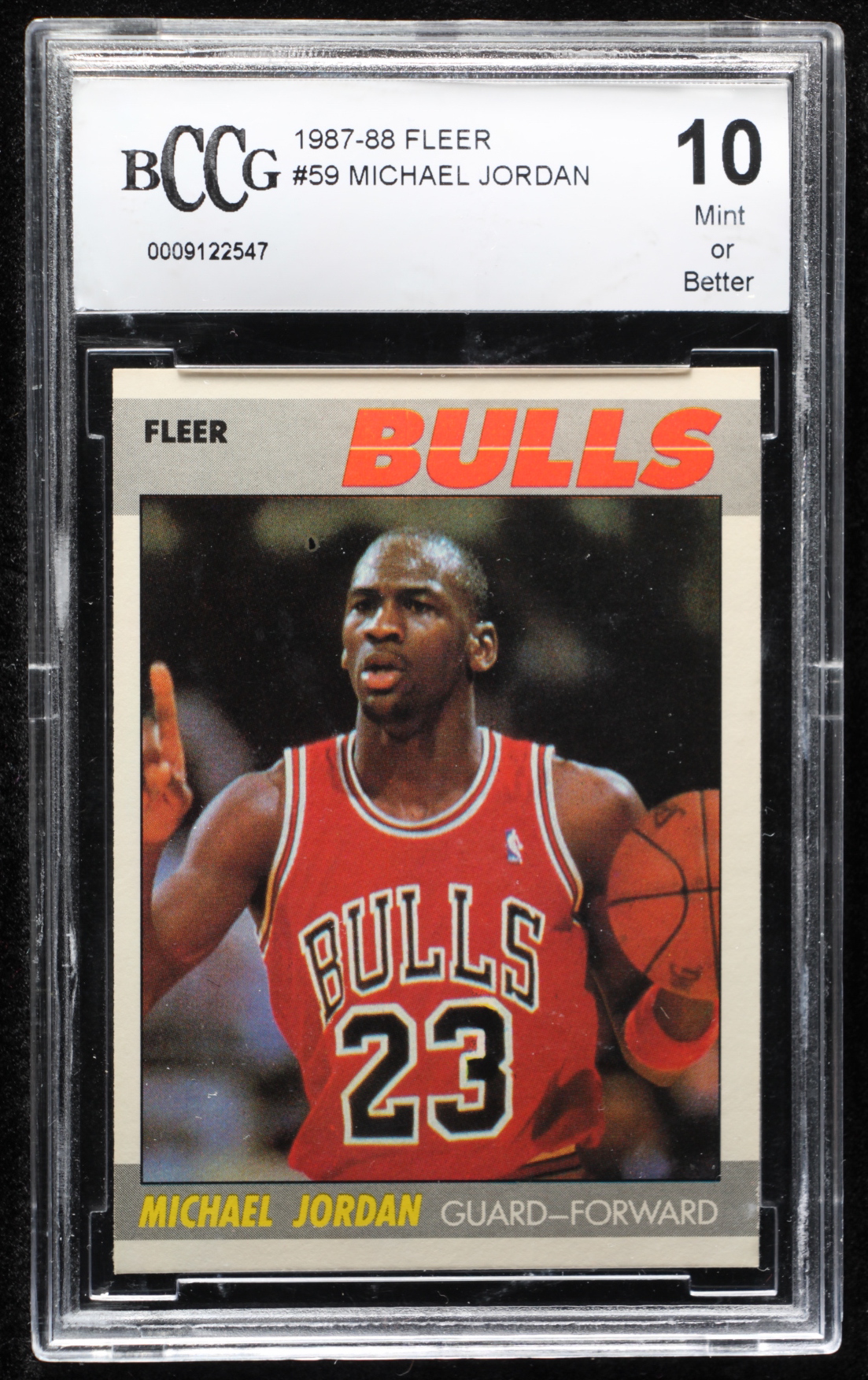 Michael Jordan 1987-88 Fleer #59 (BCCG 10) at PristineAuction.com Michael Jordan 1987-88 Fleer #59 (BCCG 10) at PristineAuction.com