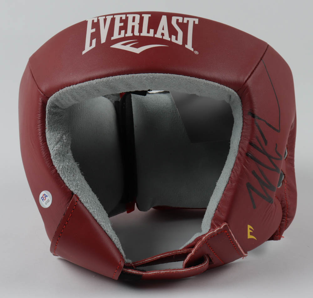 Mike Tyson Signed Everlast Boxing Sparring Helmet With Display Case (PSA COA) at PristineAuction.com Mike Tyson Signed Everlast Boxing Sparring Helmet With Display Case (PSA COA) at PristineAuction.com