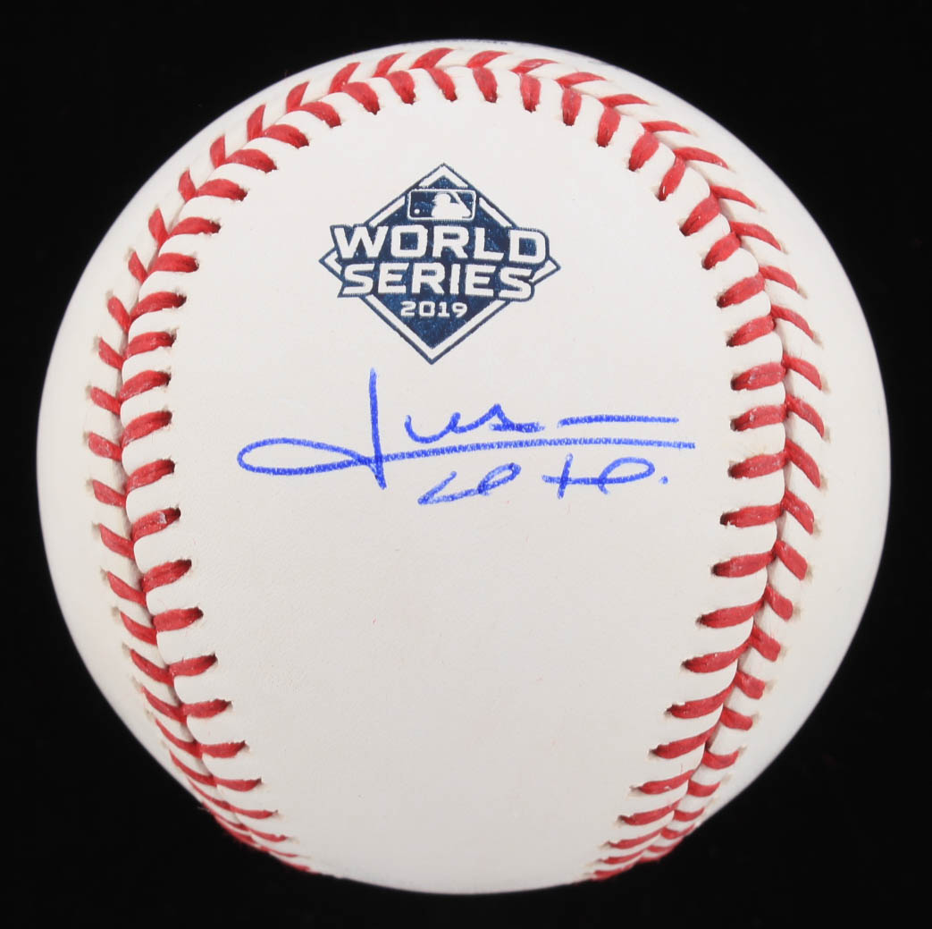 Juan Soto Signed 2019 World Series Baseball (JSA COA) at PristineAuction.com Juan Soto Signed 2019 World Series Baseball (JSA COA) at PristineAuction.com