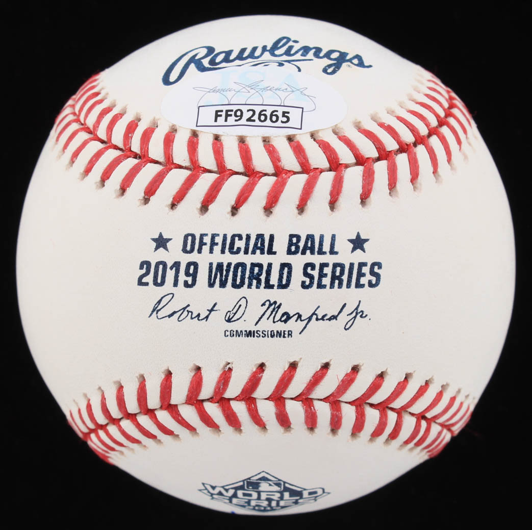 Juan Soto Signed 2019 World Series Baseball (JSA COA) at PristineAuction.com Juan Soto Signed 2019 World Series Baseball (JSA COA) at PristineAuction.com