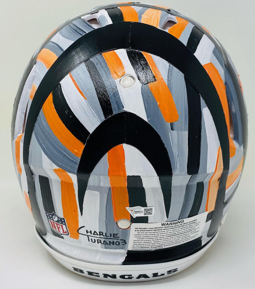 Joe Burrow Signed Bengals LE Full-Size Authentic On-Field Speed Helmet Hand-Painted Art by Charlie Turano III (Fanatics Hologram) at PristineAuction.com Joe Burrow Signed Bengals LE Full-Size Authentic On-Field Speed Helmet Hand-Painted Art by Charlie Turano III (Fanatics Hologram) at PristineAuction.com