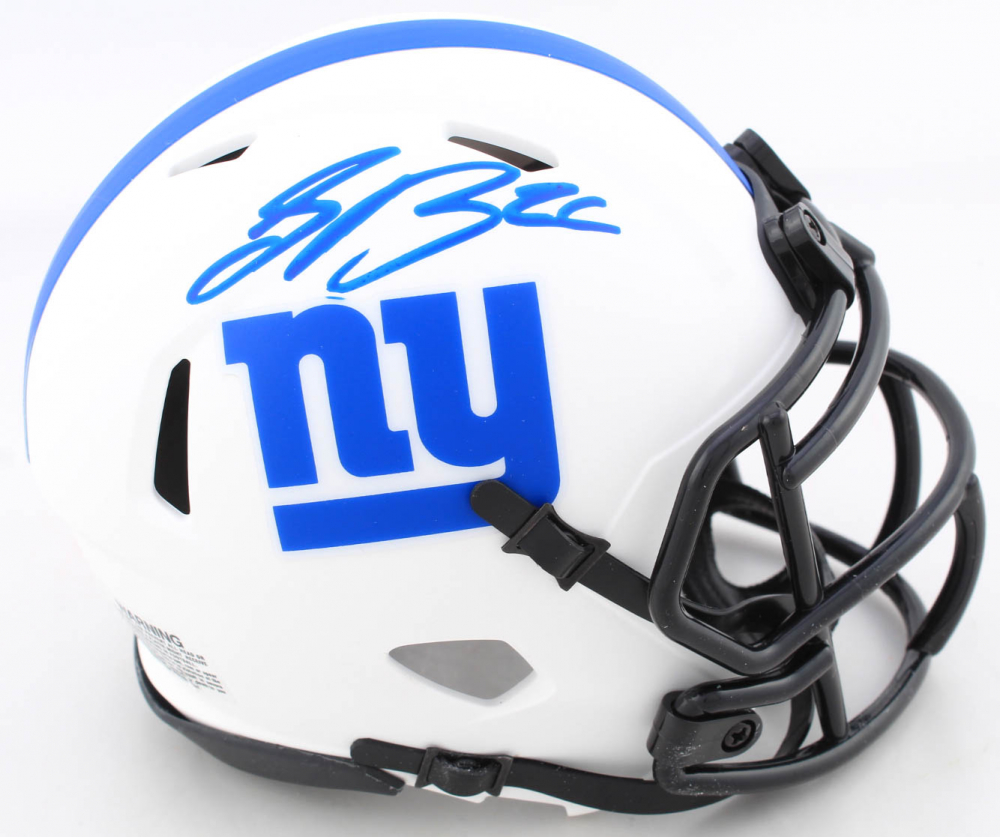 Saquon Barkley Signed Giants Lunar Eclipse Alternate Speed Mini Helmet (Beckett COA) at PristineAuction.com Saquon Barkley Signed Giants Lunar Eclipse Alternate Speed Mini Helmet (Beckett COA) at PristineAuction.com