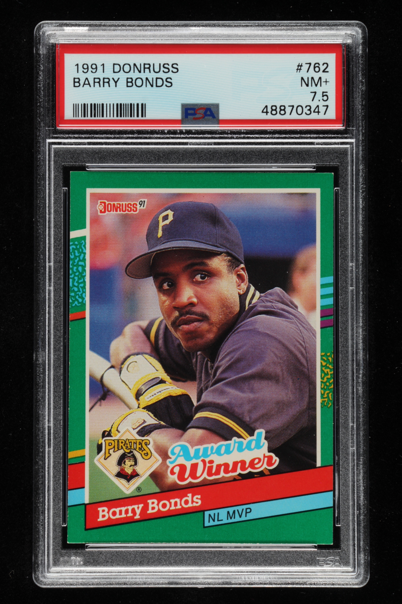 Barry Bonds 1991 Donruss #762 MVP (PSA 7.5) at PristineAuction.com Barry Bonds 1991 Donruss #762 MVP (PSA 7.5) at PristineAuction.com
