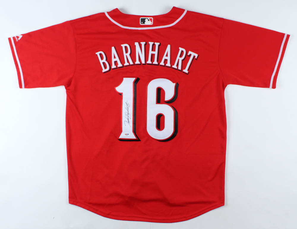 Tucker Barnhart Signed Reds Jersey (PSA COA) at PristineAuction.com Tucker Barnhart Signed Reds Jersey (PSA COA) at PristineAuction.com