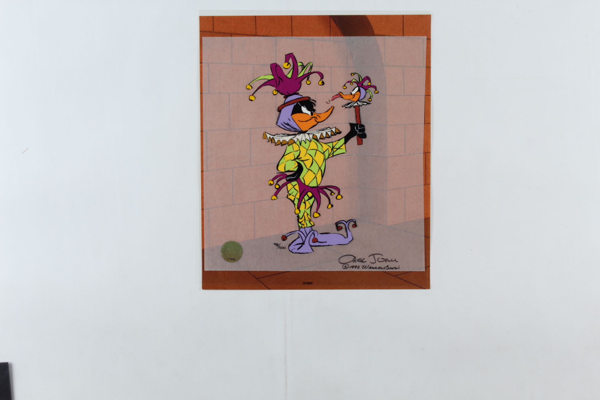 Chuck Jones Signed "Rude Jester" Sold Out LE 10x12 Animation Cel with Hand Painted Color at PristineAuction.com Chuck Jones Signed "Rude Jester" Sold Out LE 10x12 Animation Cel with Hand Painted Color at PristineAuction.com