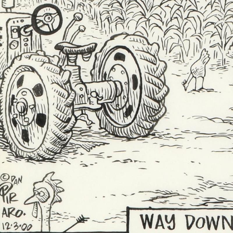 Dan Piraro Signed Bizarro "Genetically Altered Crop Farm" 20x14 Custom Framed Original Pen & Ink Drawing at PristineAuction.com Dan Piraro Signed Bizarro "Genetically Altered Crop Farm" 20x14 Custom Framed Original Pen & Ink Drawing at PristineAuction.com