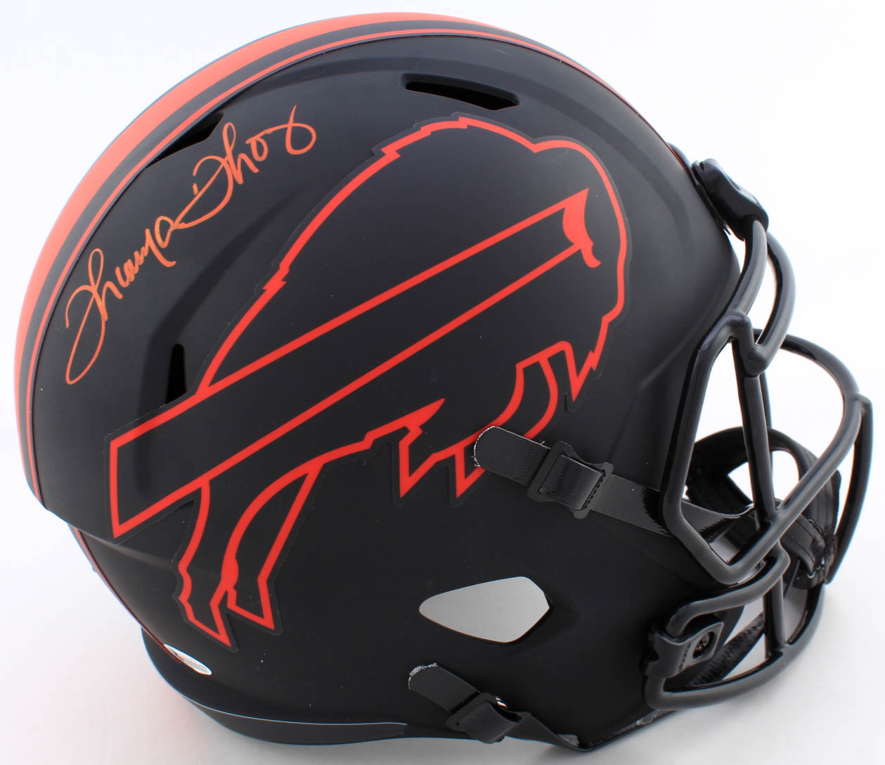Thurman Thomas Signed Bills Full-Size Eclipse Alternate Speed Helmet (Beckett COA) at PristineAuction.com Thurman Thomas Signed Bills Full-Size Eclipse Alternate Speed Helmet (Beckett COA) at PristineAuction.com