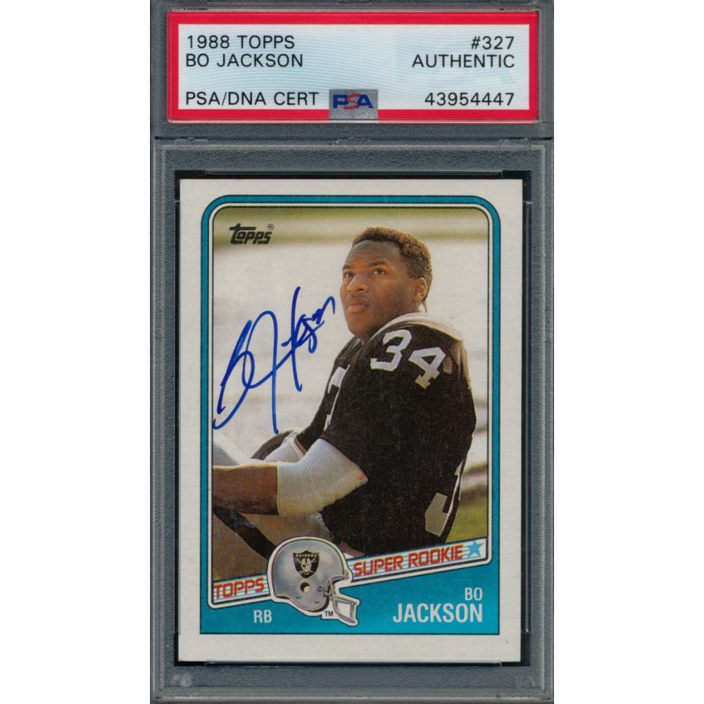 Bo Jackson Signed 1988 Topps 327 RC (PSA Encapsulated) Pristine Auction