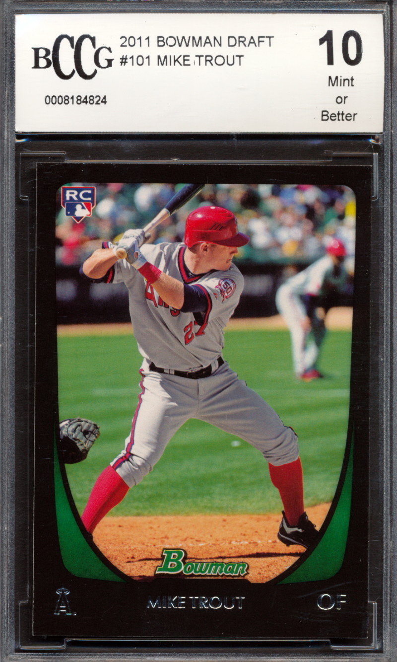 Mike Trout 2011 Bowman Draft #101 RC (BCCG 10) at PristineAuction.com Mike Trout 2011 Bowman Draft #101 RC (BCCG 10) at PristineAuction.com