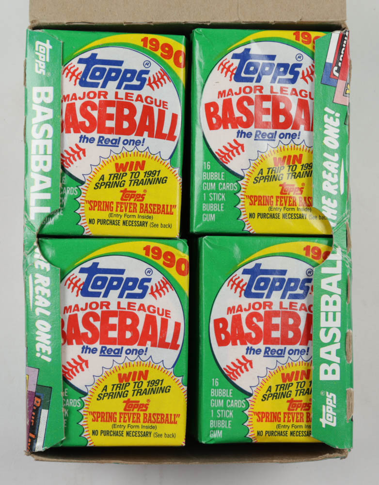 1990 Topps Baseball Wax Box of (36) Packs at PristineAuction.com 1990 Topps Baseball Wax Box of (36) Packs at PristineAuction.com