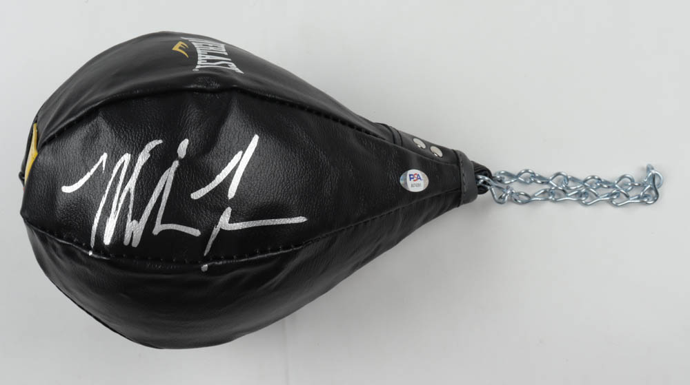 Mike Tyson Signed Everlast Boxing Speed Punching Bag (PSA COA) at PristineAuction.com Mike Tyson Signed Everlast Boxing Speed Punching Bag (PSA COA) at PristineAuction.com