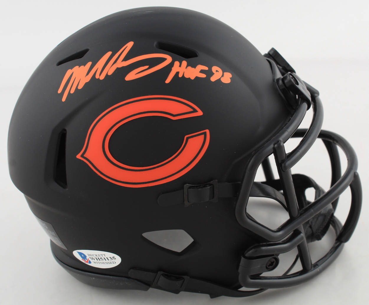 Mike Singletary Signed Bears Eclipse Alternate Speed Mini Helmet Inscribed "HOF 98" (Beckett COA) at PristineAuction.com Mike Singletary Signed Bears Eclipse Alternate Speed Mini Helmet Inscribed "HOF 98" (Beckett COA) at PristineAuction.com
