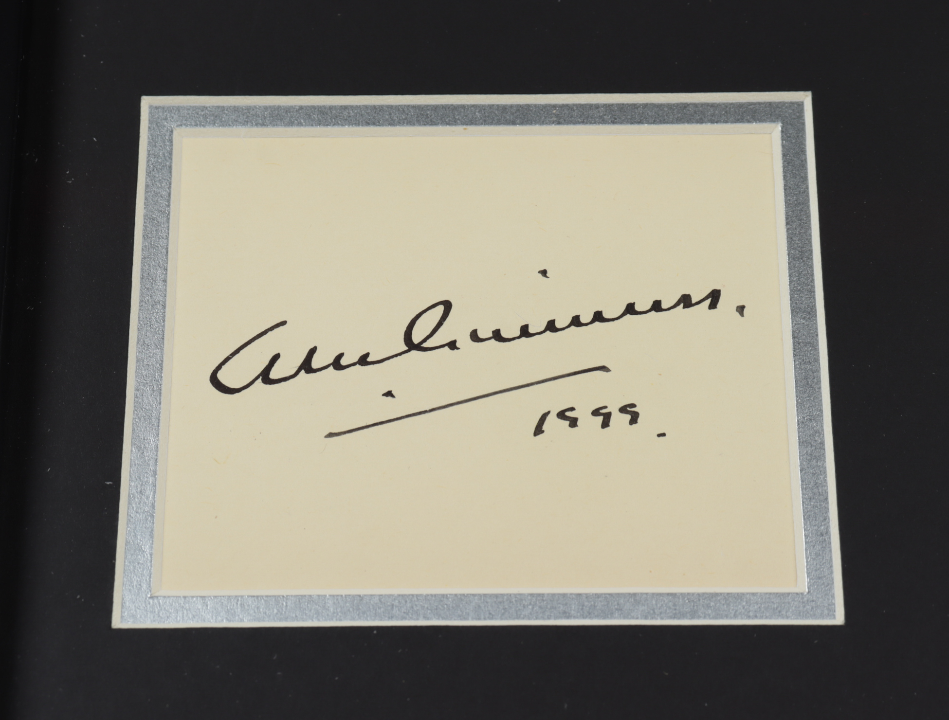 Alec Guinness Signed 12.5x15.5 Custom Framed Cut Display Inscribed "1999" (Beckett LOA) at PristineAuction.com Alec Guinness Signed 12.5x15.5 Custom Framed Cut Display Inscribed "1999" (Beckett LOA) at PristineAuction.com