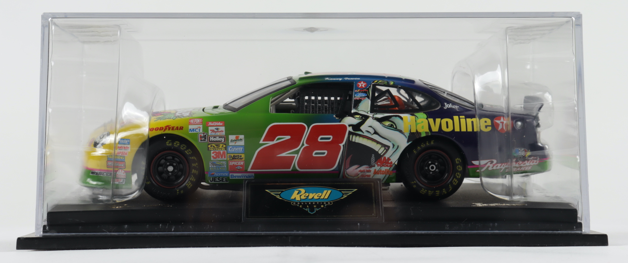 Kenny Irwin LE #28 Joker 1998 Ford Taurus 1:24 Scale Die Cast Car with Display Case at PristineAuction.com Kenny Irwin LE #28 Joker 1998 Ford Taurus 1:24 Scale Die Cast Car with Display Case at PristineAuction.com