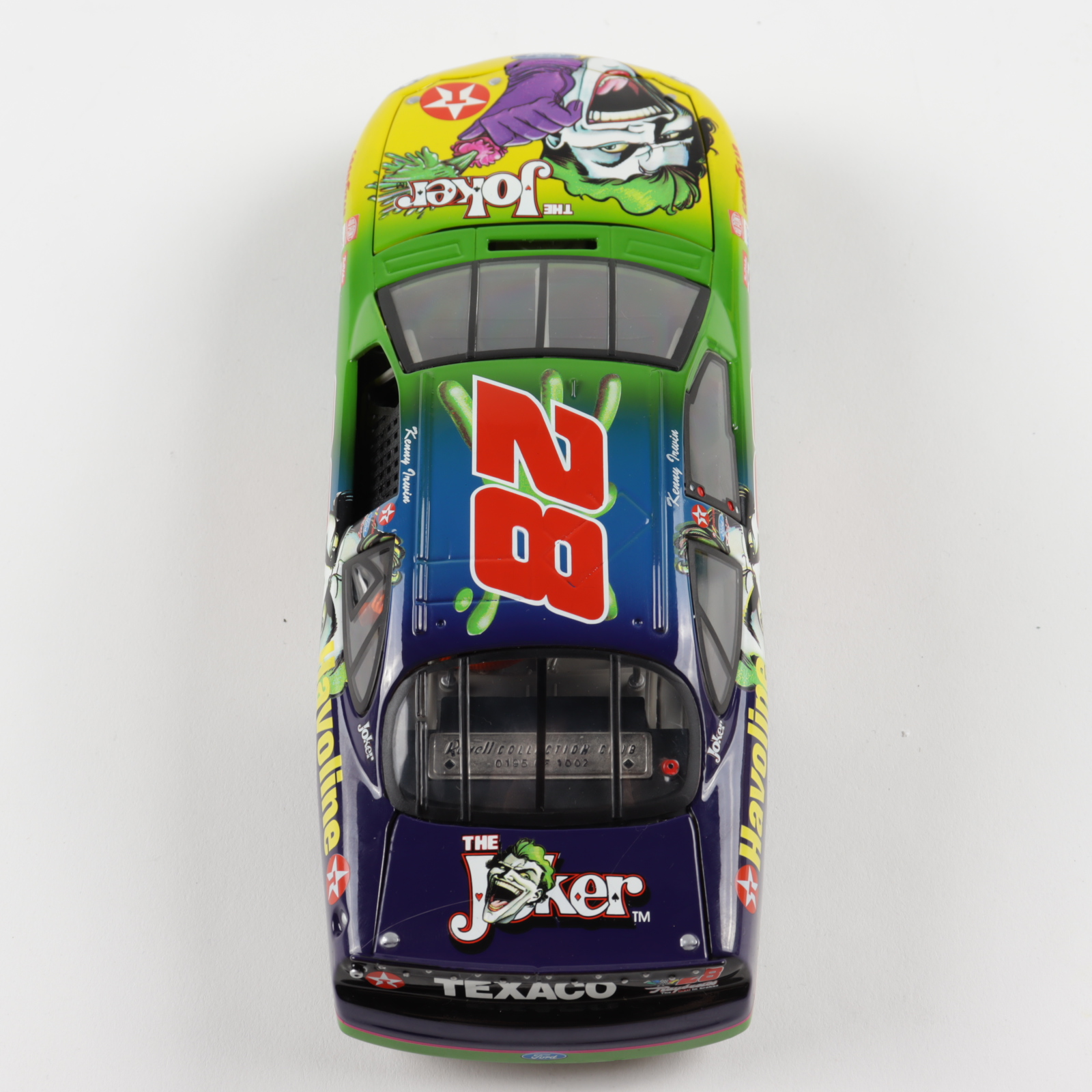 Kenny Irwin LE #28 Joker 1998 Ford Taurus 1:24 Scale Die Cast Car with Display Case at PristineAuction.com Kenny Irwin LE #28 Joker 1998 Ford Taurus 1:24 Scale Die Cast Car with Display Case at PristineAuction.com