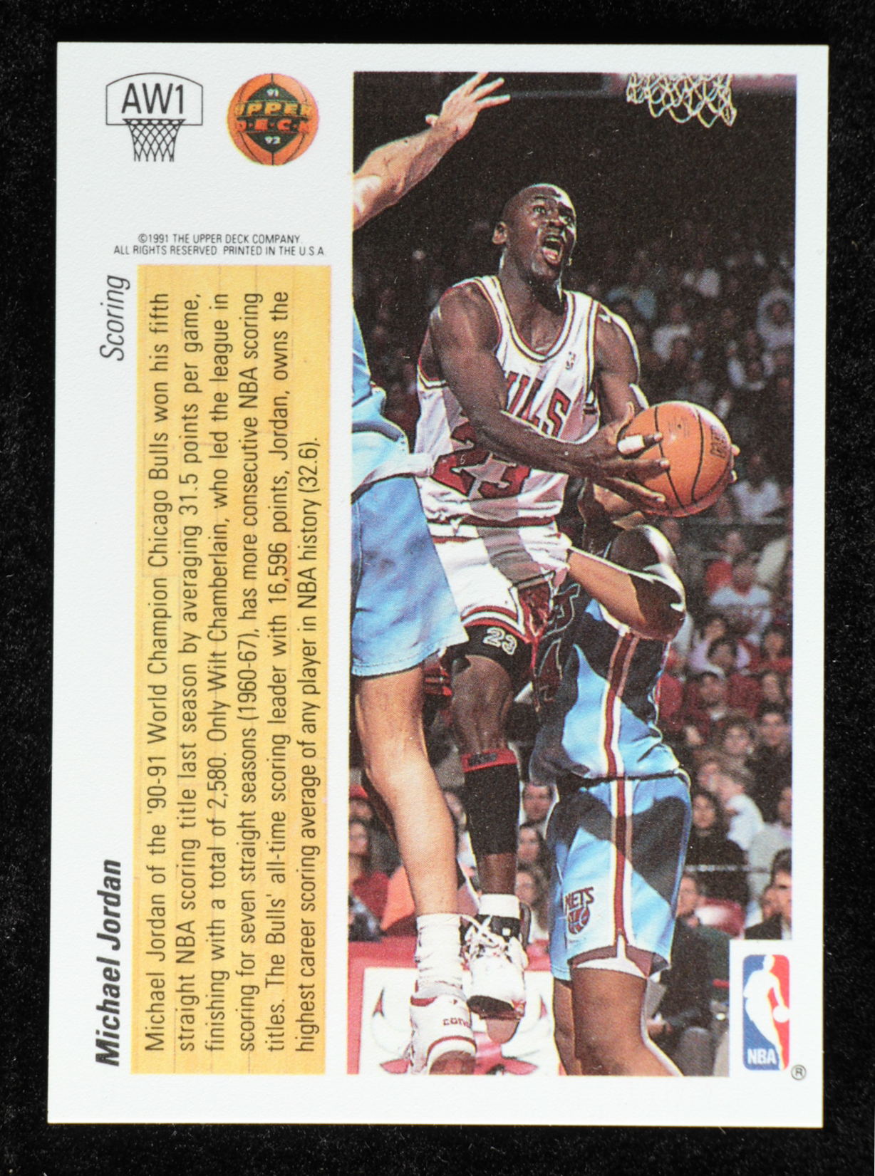Michael Jordan 1991-92 Upper Deck Award Winner Holograms #AW1 / Scoring Leader at PristineAuction.com Michael Jordan 1991-92 Upper Deck Award Winner Holograms #AW1 / Scoring Leader at PristineAuction.com