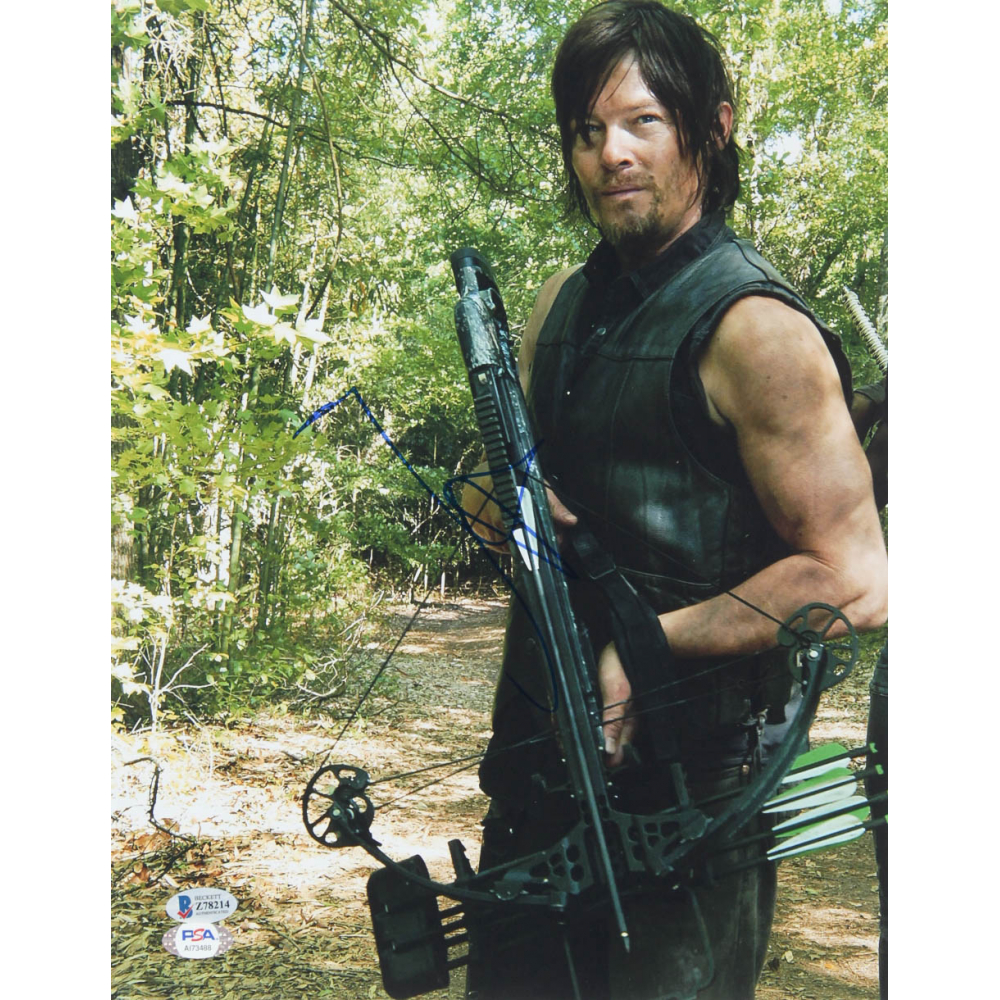 Norman Reedus Signed "The Walking Dead" 11x14 Photo (Beckett COA