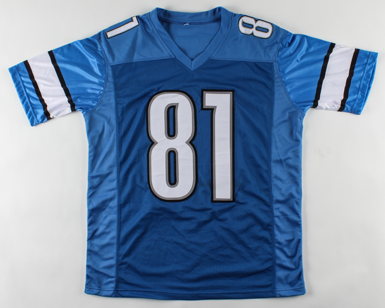 Calvin Johnson Signed Jersey Inscribed "HOF 21" (JSA COA) (See Description) at PristineAuction.com Calvin Johnson Signed Jersey Inscribed "HOF 21" (JSA COA) (See Description) at PristineAuction.com