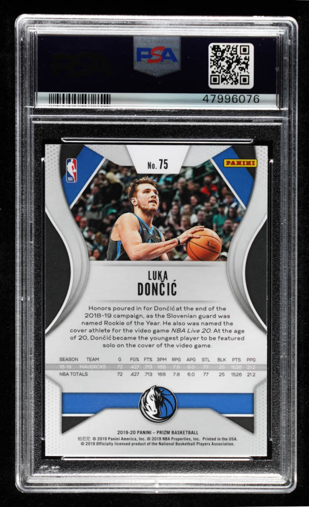 Luka Doncic 2019-20 Panini Prizm #75 (PSA 10) at PristineAuction.com Luka Doncic 2019-20 Panini Prizm #75 (PSA 10) at PristineAuction.com