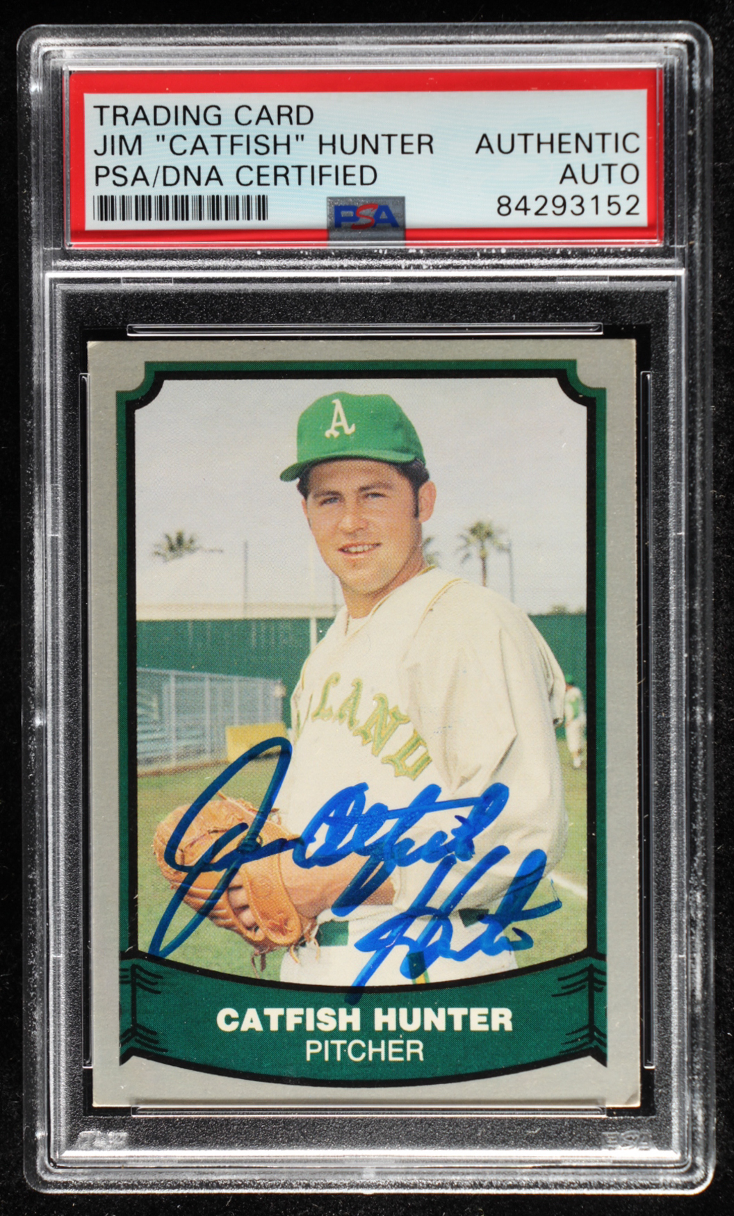 Catfish Hunter Signed 1988 Pacific Legends I #16 (PSA Encapsulated) at PristineAuction.com Catfish Hunter Signed 1988 Pacific Legends I #16 (PSA Encapsulated) at PristineAuction.com