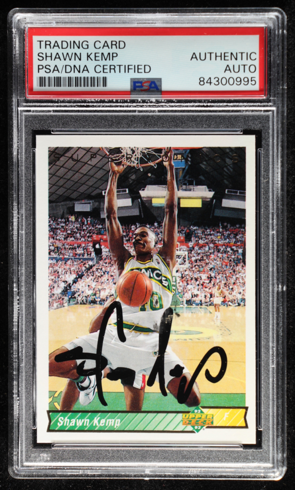 Shawn Kemp Signed 199293 Upper Deck 240 (PSA Encapsulated) Pristine
