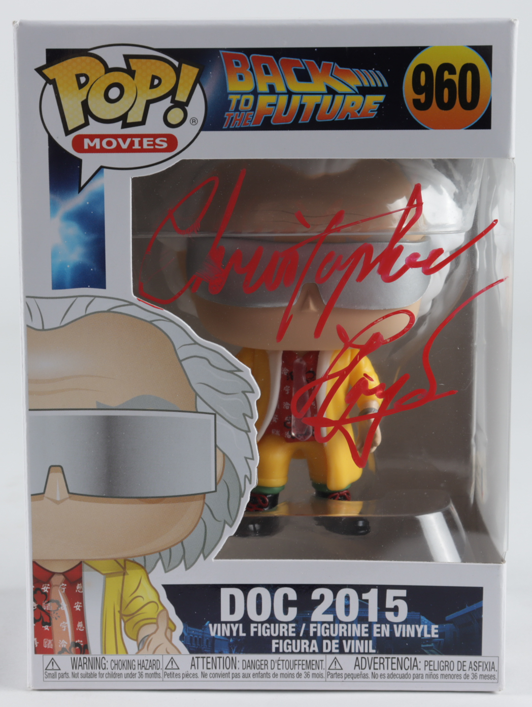 Christopher Lloyd Signed "Back To The Future" #960 Doc 2015 Funko Pop! Vinyl Figure (Beckett COA) (See Description) at PristineAuction.com Christopher Lloyd Signed "Back To The Future" #960 Doc 2015 Funko Pop! Vinyl Figure (Beckett COA) (See Description) at PristineAuction.com