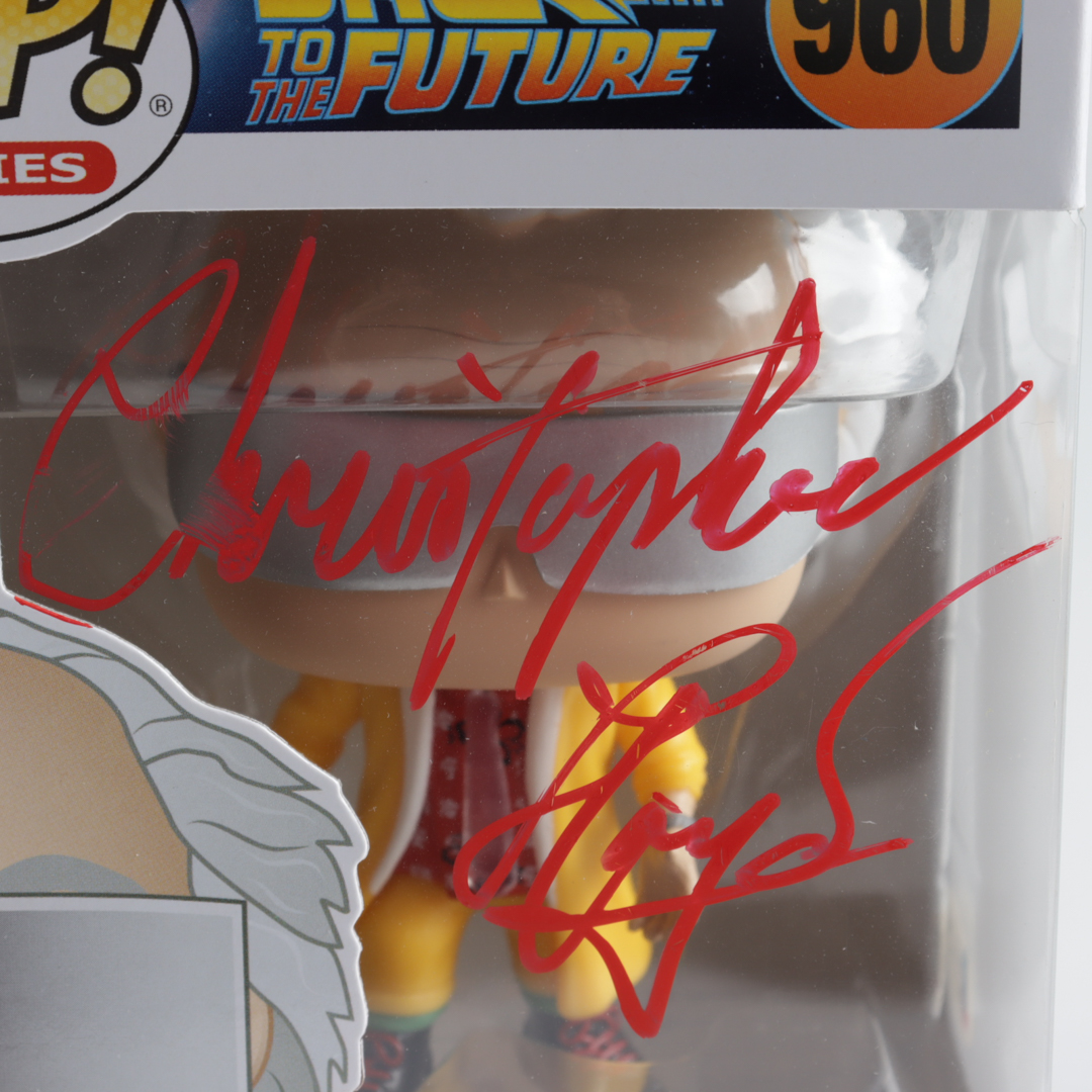 Christopher Lloyd Signed "Back To The Future" #960 Doc 2015 Funko Pop! Vinyl Figure (Beckett COA) (See Description) at PristineAuction.com Christopher Lloyd Signed "Back To The Future" #960 Doc 2015 Funko Pop! Vinyl Figure (Beckett COA) (See Description) at PristineAuction.com