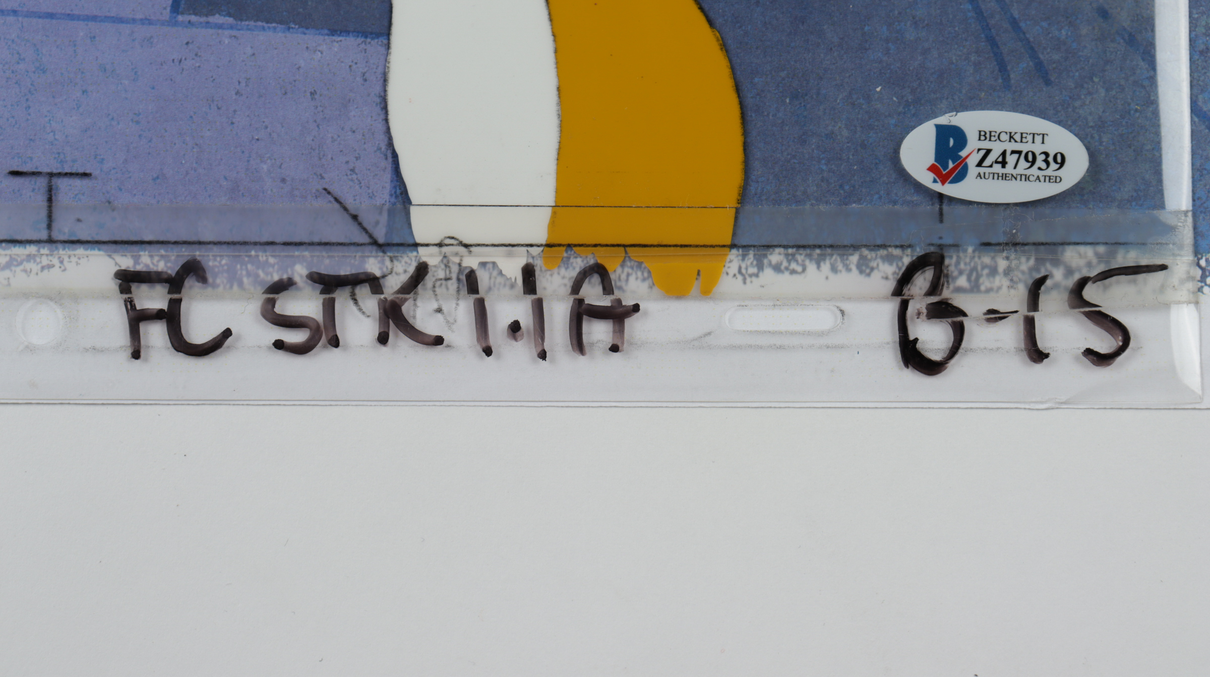 Lou Scheimer Signed 11x14 Original (2) Piece Hand Painted Animation Cel (Beckett COA) at PristineAuction.com Lou Scheimer Signed 11x14 Original (2) Piece Hand Painted Animation Cel (Beckett COA) at PristineAuction.com