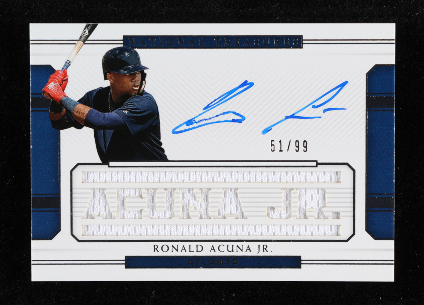 Ronald Acuna Jr. 2018 Panini National Treasures Signature Names #11 at PristineAuction.com Ronald Acuna Jr. 2018 Panini National Treasures Signature Names #11 at PristineAuction.com