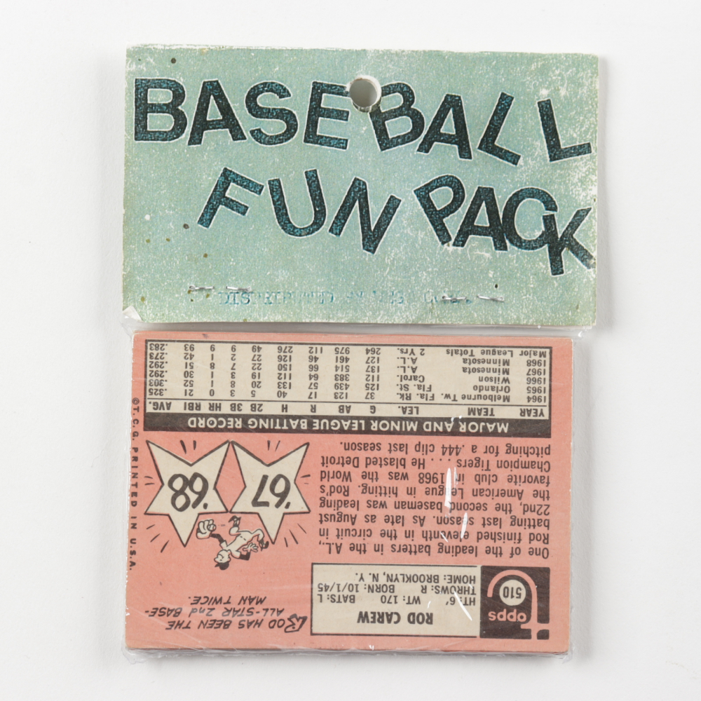 1969 Topps Baseball Card Fun Pack with (10) Cards Pristine Auction