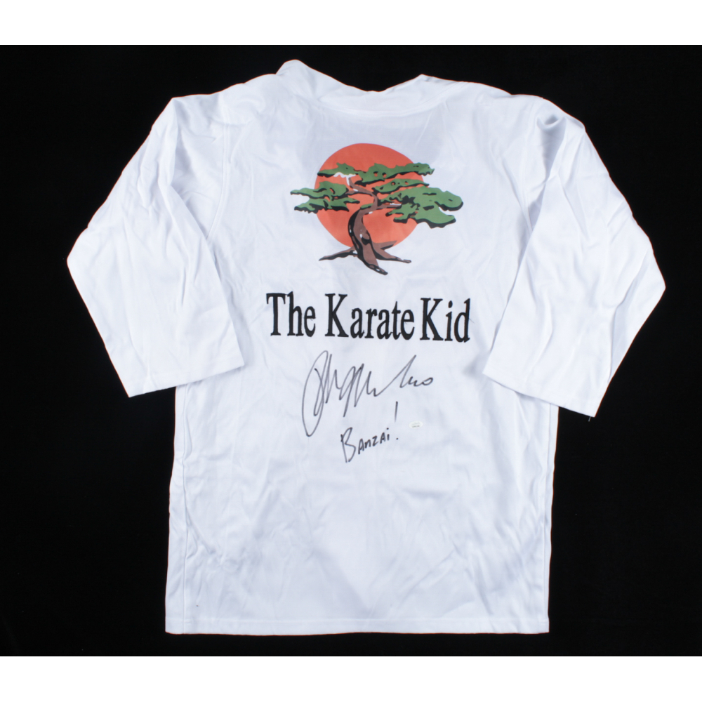 Ralph Macchio Signed "The Karate Kid" TShirt Inscribed "Banzai!" (JSA COA) Pristine Auction