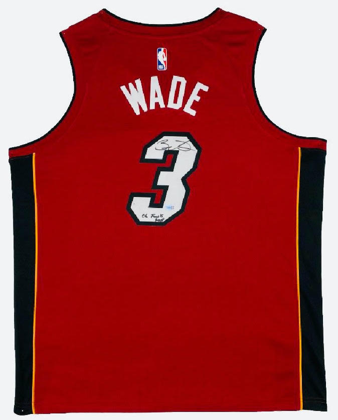 Dwyane Wade Signed Miami Heat Jersey Inscribed "06 Finals MVP" (Fanatics Hologram) at PristineAuction.com Dwyane Wade Signed Miami Heat Jersey Inscribed "06 Finals MVP" (Fanatics Hologram) at PristineAuction.com