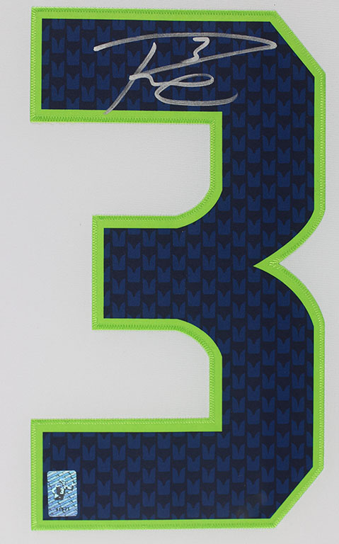Russell Wilson Signed Seahawks 35x43 Custom Framed Jersey (Wilson COA) at PristineAuction.com Russell Wilson Signed Seahawks 35x43 Custom Framed Jersey (Wilson COA) at PristineAuction.com