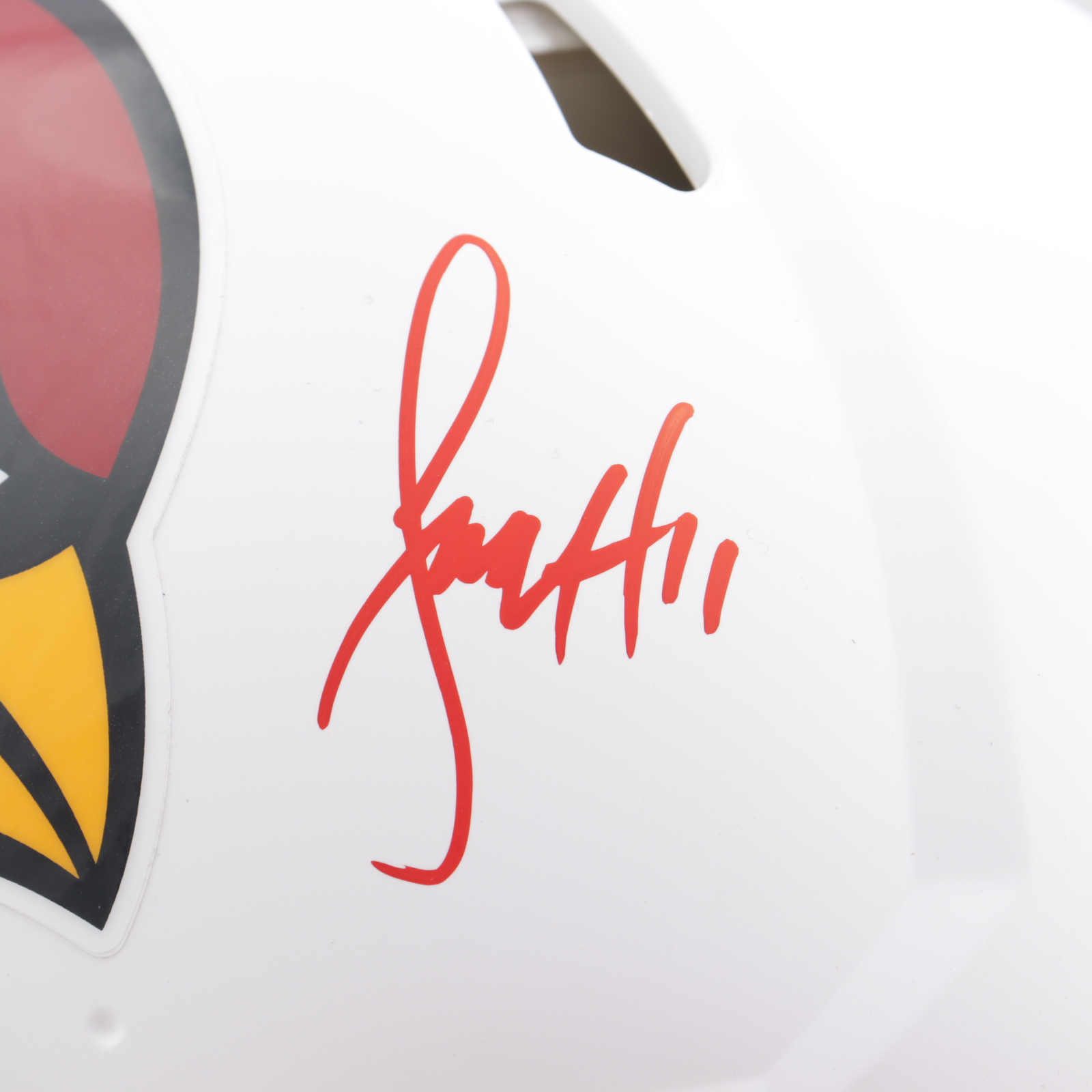 Larry Fitzgerald Signed Cardinals Full-Size Matte White Authentic On-Field Speed Helmet (Beckett COA) at PristineAuction.com Larry Fitzgerald Signed Cardinals Full-Size Matte White Authentic On-Field Speed Helmet (Beckett COA) at PristineAuction.com