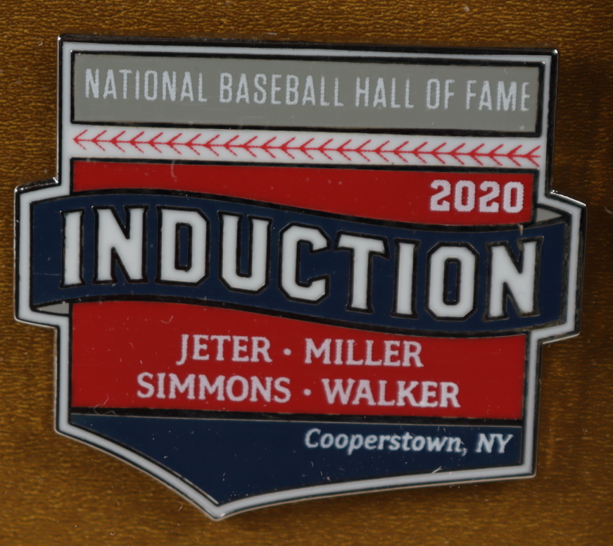 Derek Jeter 32x36 Custom Framed Jersey Display with Hall of Fame Induction Pin at PristineAuction.com Derek Jeter 32x36 Custom Framed Jersey Display with Hall of Fame Induction Pin at PristineAuction.com