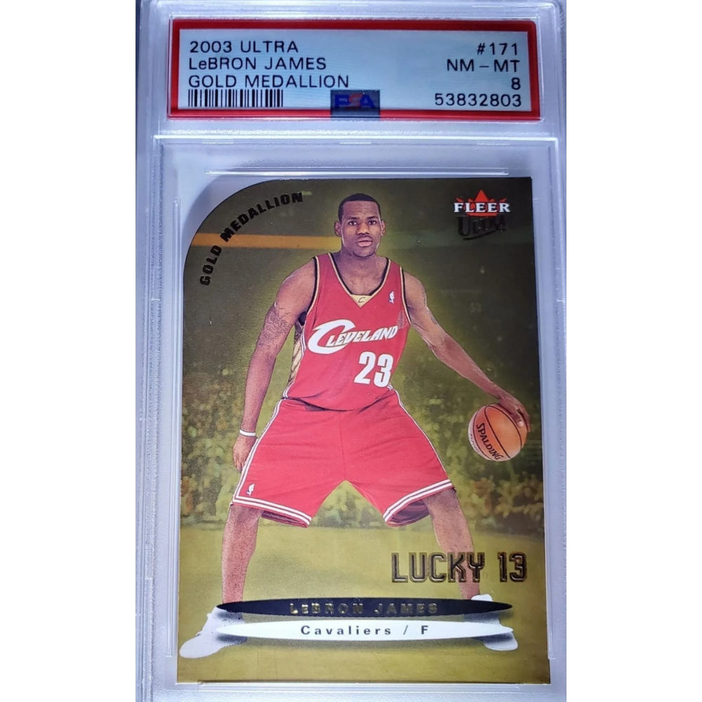 LeBron James 2003-04 Ultra Gold Medallion #171 Lucky 13 (PSA 8) | Pristine  Auction