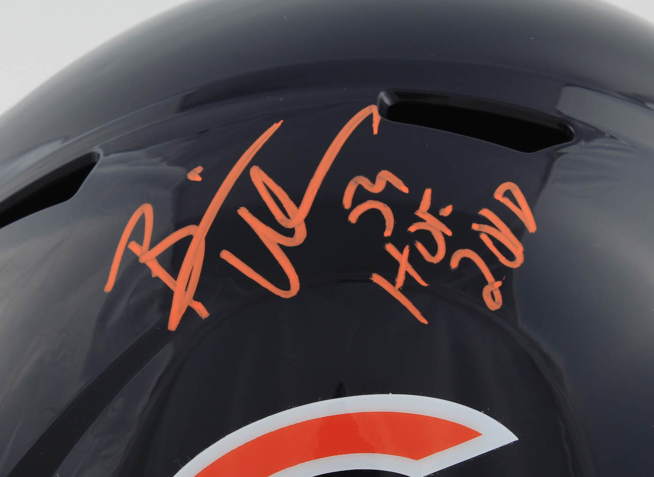 Brian Urlacher Signed Bears Full-Size Speed Helmet Inscribed "HOF 2018" (Beckett COA) at PristineAuction.com Brian Urlacher Signed Bears Full-Size Speed Helmet Inscribed "HOF 2018" (Beckett COA) at PristineAuction.com