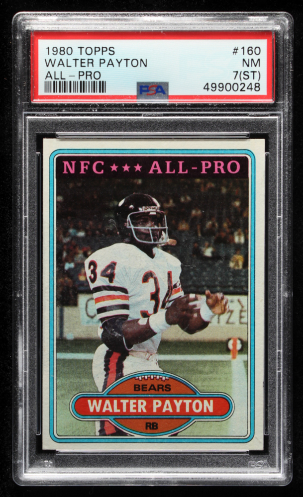 Walter Payton 1980 Topps 160 AP PSA 7 ST Pristine Auction