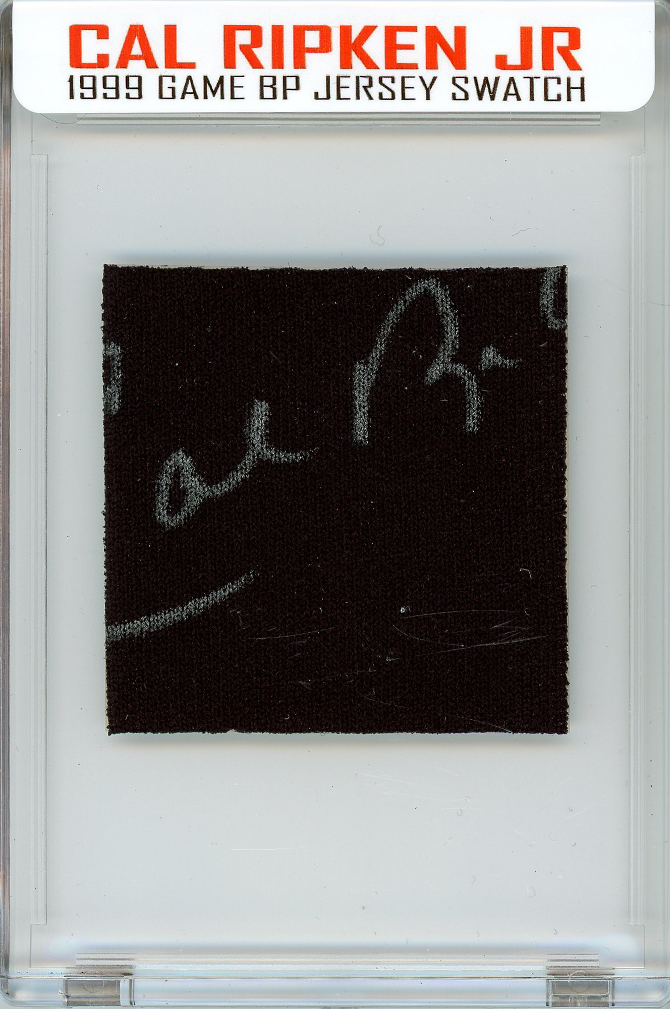 CAL RIPKEN JR 1999 ORIOLES GAME-WORN BP JERSEY MYSTERY SWATCH BOX! at PristineAuction.com CAL RIPKEN JR 1999 ORIOLES GAME-WORN BP JERSEY MYSTERY SWATCH BOX! at PristineAuction.com