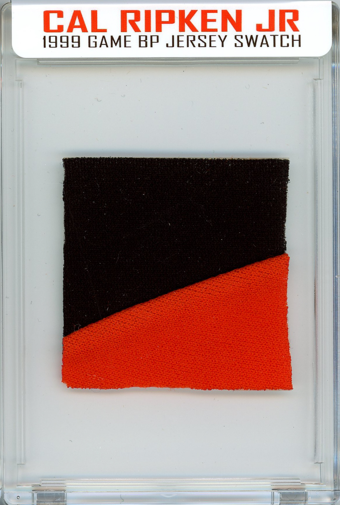 CAL RIPKEN JR 1999 ORIOLES GAME-WORN BP JERSEY MYSTERY SWATCH BOX! at PristineAuction.com CAL RIPKEN JR 1999 ORIOLES GAME-WORN BP JERSEY MYSTERY SWATCH BOX! at PristineAuction.com