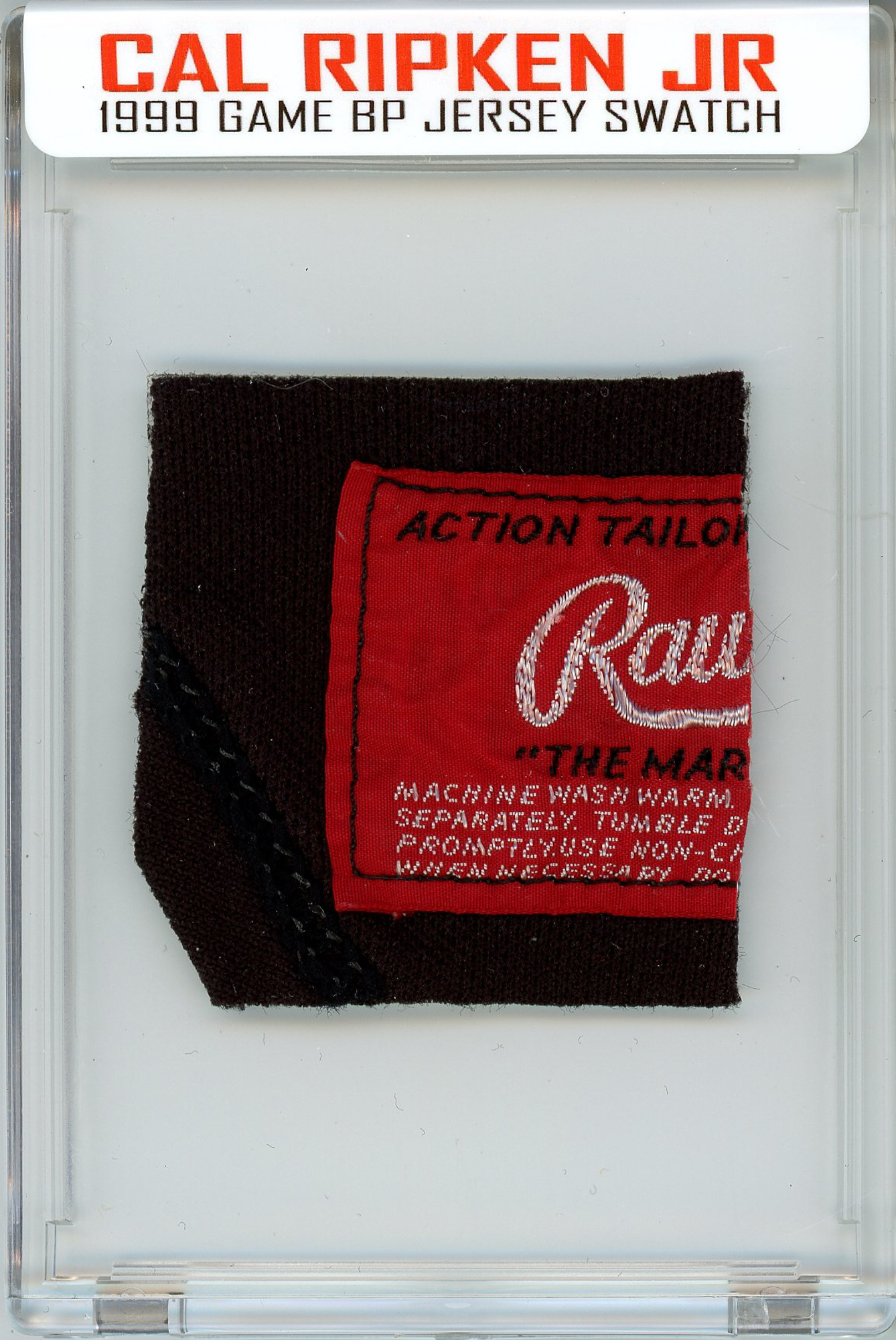 CAL RIPKEN JR 1999 ORIOLES GAME-WORN BP JERSEY MYSTERY SWATCH BOX! at PristineAuction.com CAL RIPKEN JR 1999 ORIOLES GAME-WORN BP JERSEY MYSTERY SWATCH BOX! at PristineAuction.com