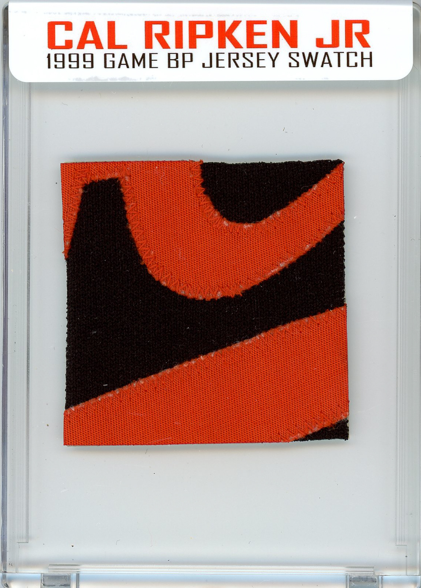 CAL RIPKEN JR 1999 ORIOLES GAME-WORN BP JERSEY MYSTERY SWATCH BOX! at PristineAuction.com CAL RIPKEN JR 1999 ORIOLES GAME-WORN BP JERSEY MYSTERY SWATCH BOX! at PristineAuction.com